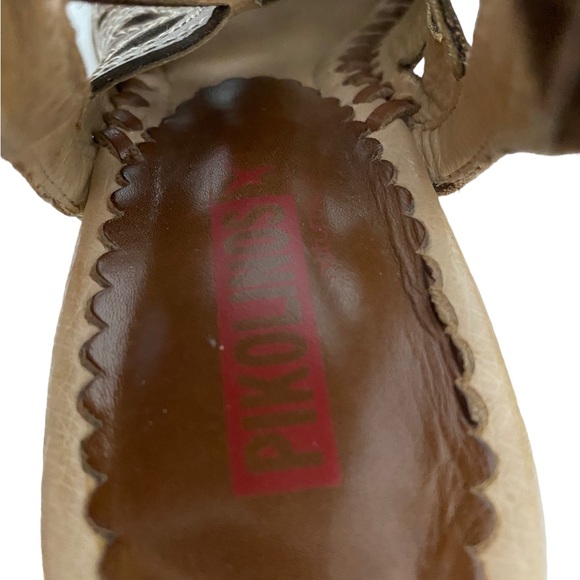 PIKOLINOS 'Paris' Slingback Spring Peep Toe Perforated Sandal Brown 40 - Picture 13 of 14